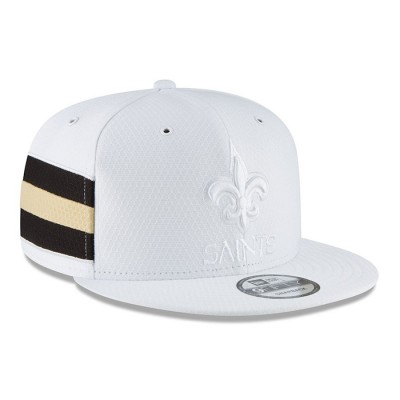 Men's New Orleans Saints New Era White 2018 NFL Sideline Color Rush Official 9FIFTY Snapback Adjustable Hat 3062740